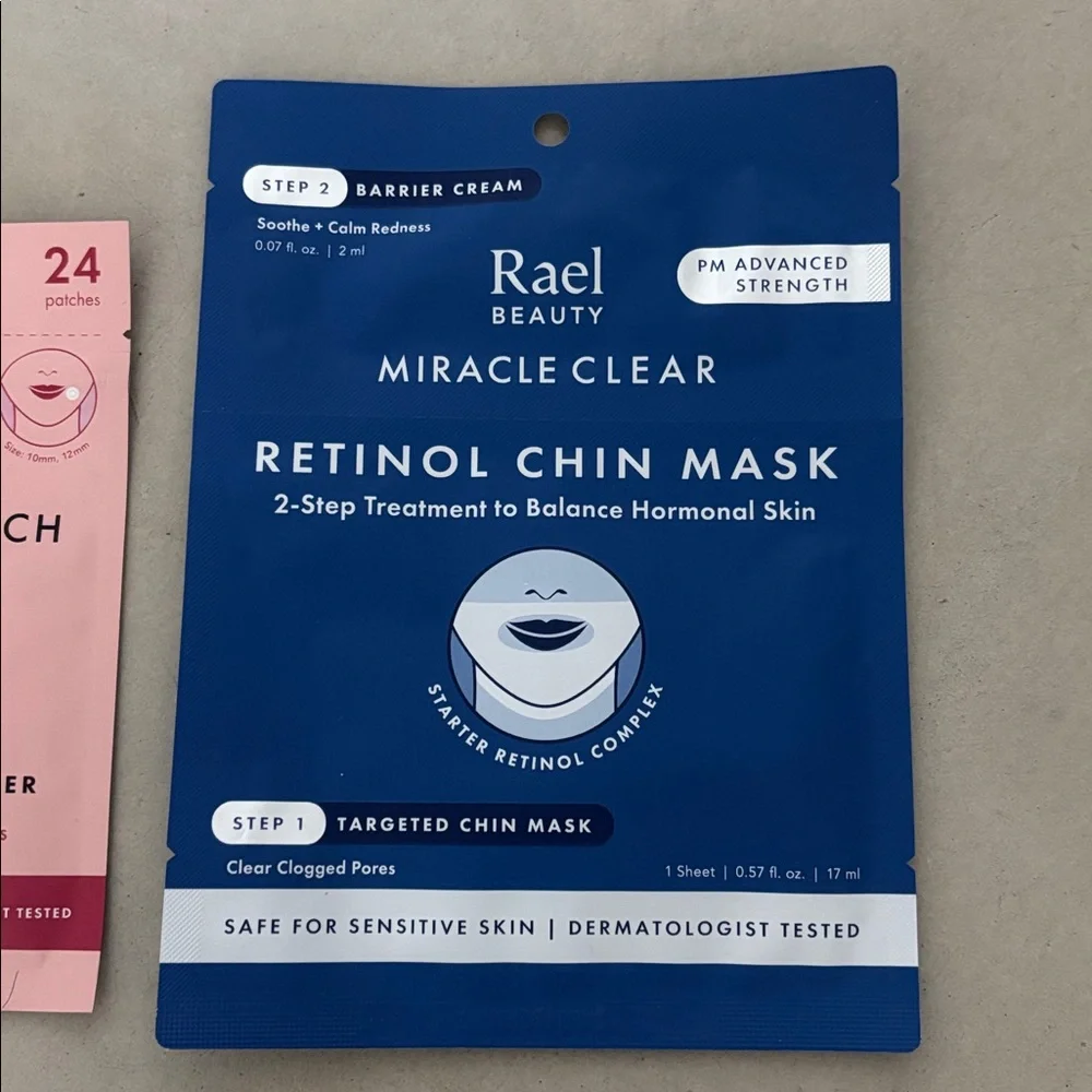 New RAEL K-Beauty bundle: Retinol Chin Mask, Patches & Exfoliating Cleanser